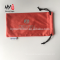 Customized size 9*18cm factory microfiber drawstring pouch